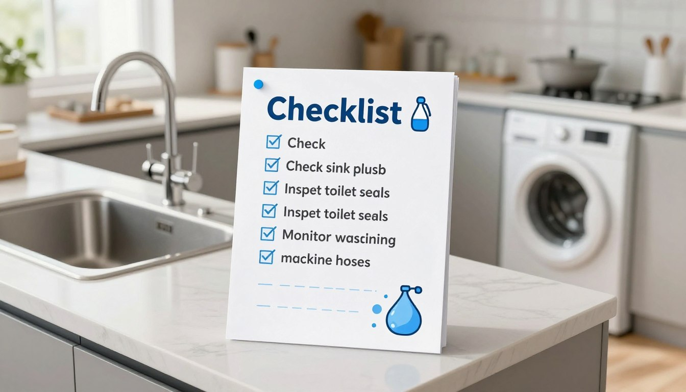 Water leak prevention checklist for apartments: sinks, toilets, and laundry
