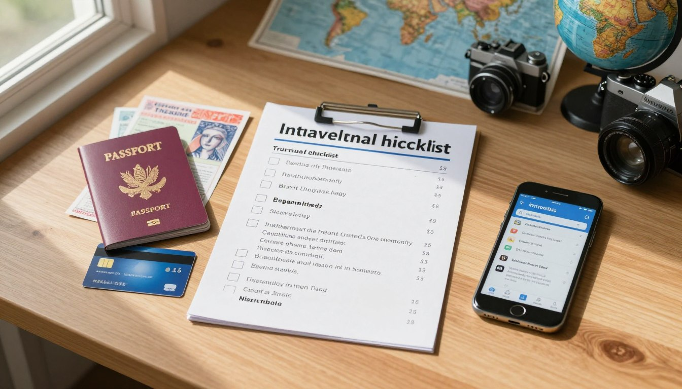 International travel checklist: passport, visas, cards, and phone setup